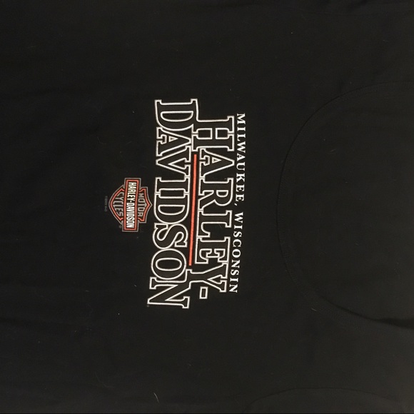 Harley Davidson Women Black T shirt size L - Picture 4 of 7